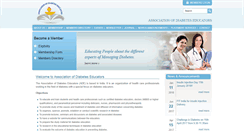 Desktop Screenshot of diabeteseducatorsindia.com