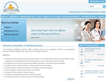 Tablet Screenshot of diabeteseducatorsindia.com